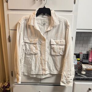 American Eagle Outfitters White Jean Jacket